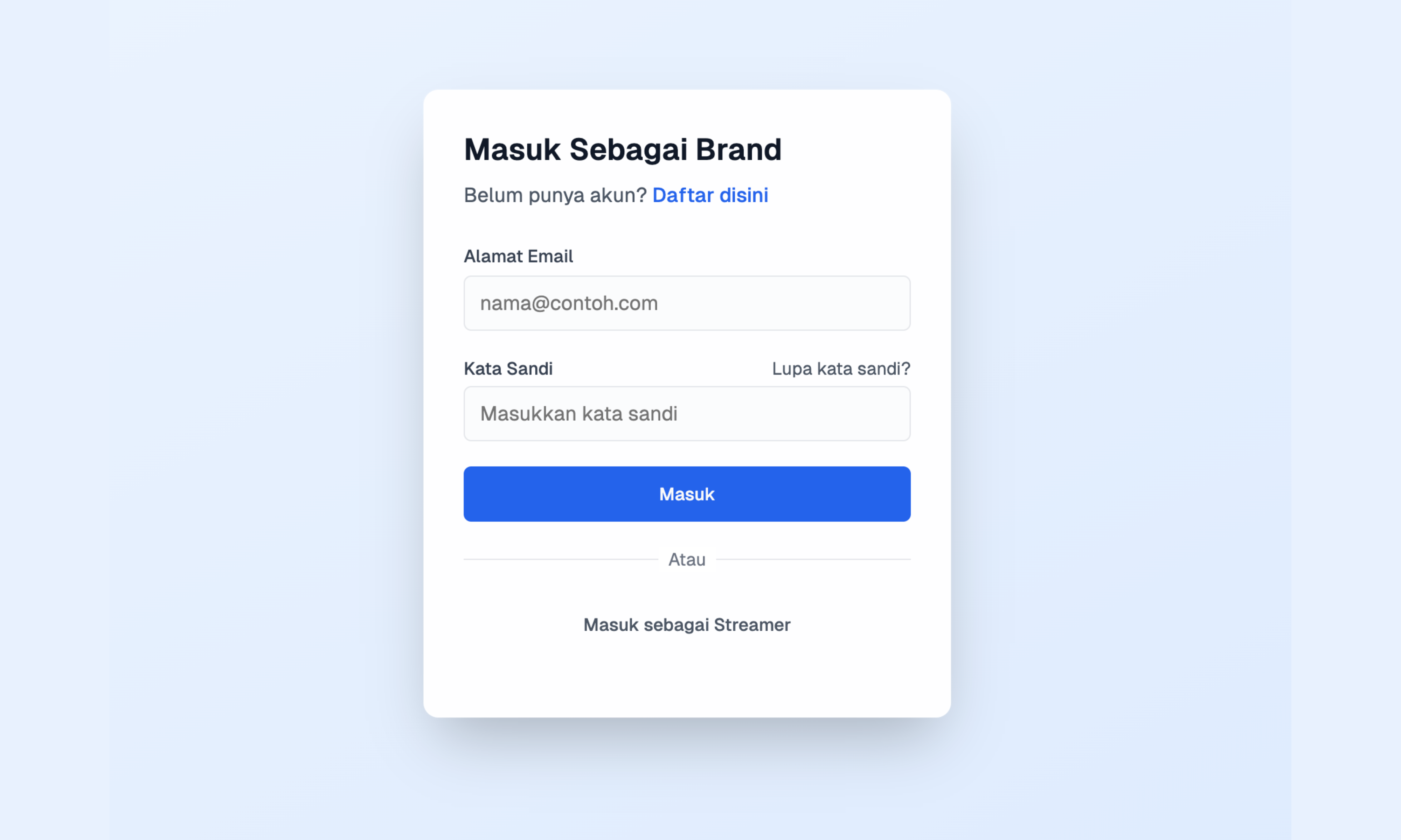 Masuk & Jelajahi
